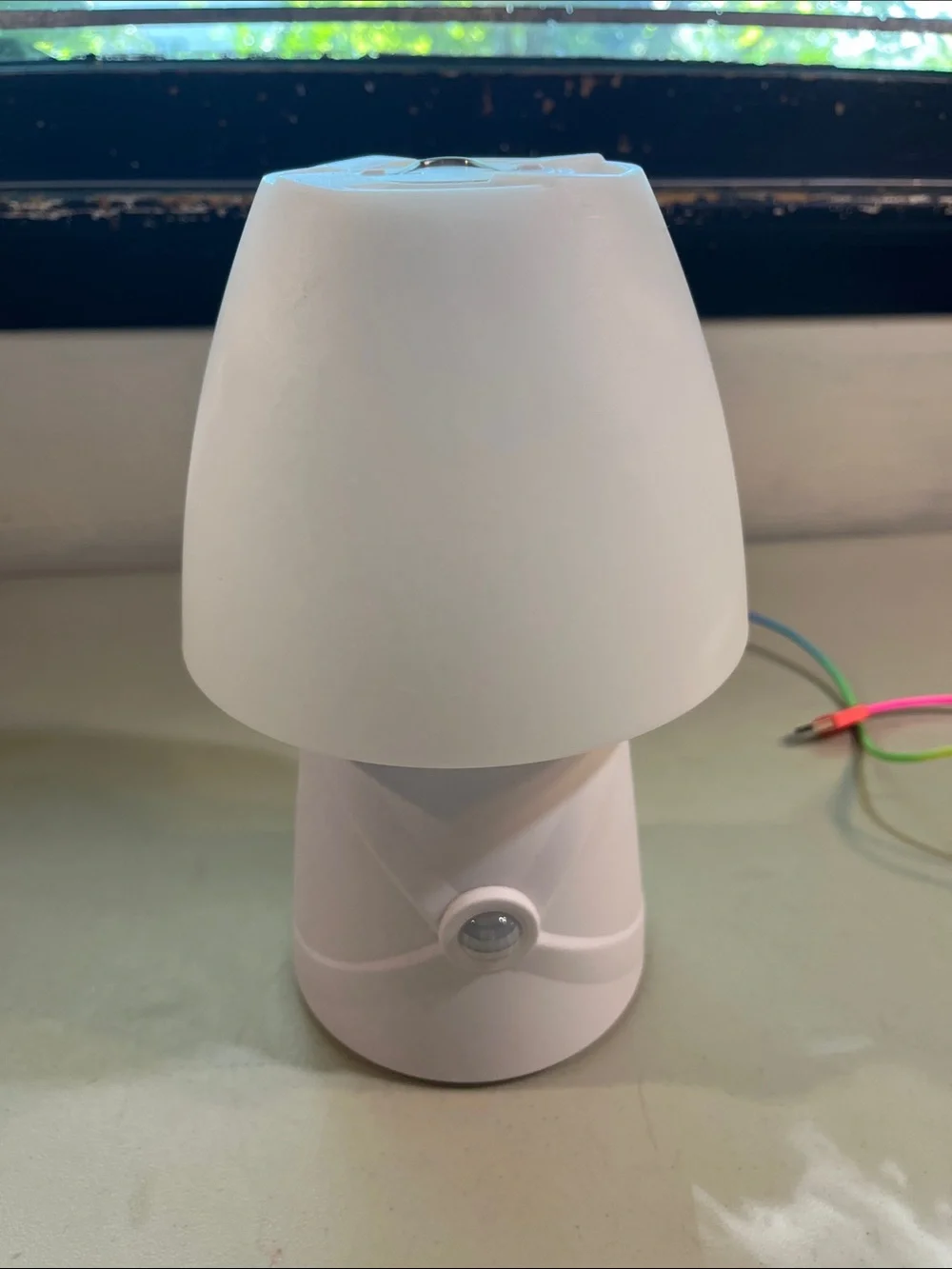 White LED Mushroom-Style Motion Sensor Lantern